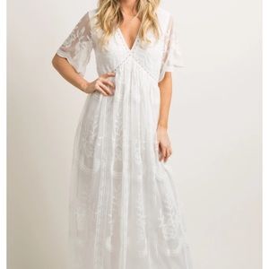 White maxi dress